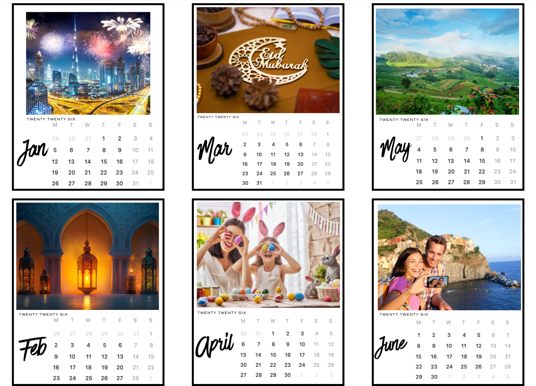 Calendar Magnet Set                           “A Year of Memories that Stick.”