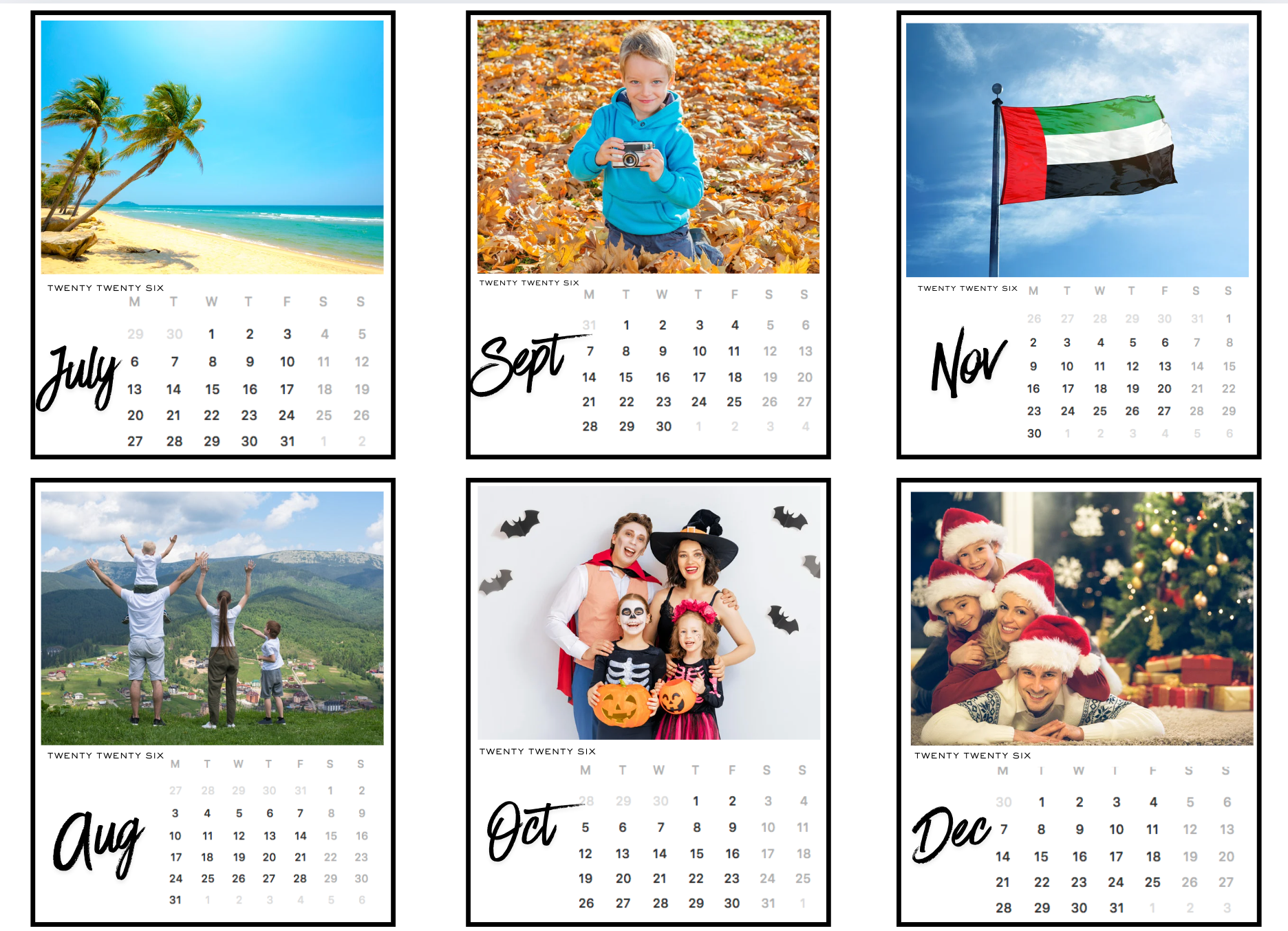Calendar Magnet Set                           “A Year of Memories that Stick.”